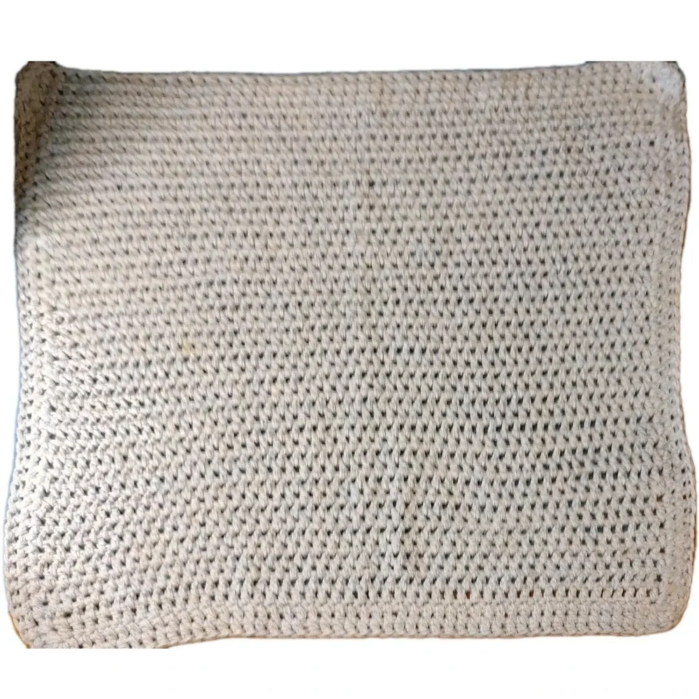 Handmade Crocheted Baby Blanket Afghan Light Blue Soft 29 x 28 in‎ Baby Shower